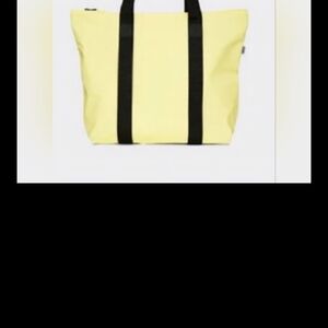 Rains Yellow Bag with Black Handles